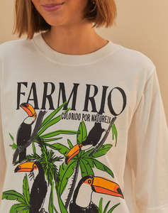 FARM RIO NATURE LOVERS TUCANS OFF T-SHIRT