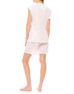 PINK LABEL PYJAMA SHORTS PINK DAISY
