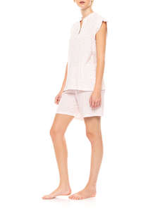 PINK LABEL PYJAMA SHORTS PINK DAISY