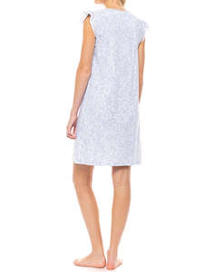 PINK LABEL NIGHTGOWN ICE BLUE FLEUR