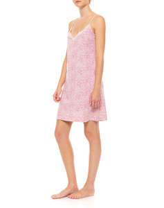 PINK LABEL NIGHTGOWN LEOPARD ROSE