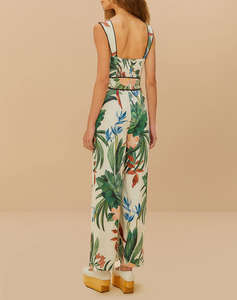 FARM RIO MIDNIGHT MACAW FIESTA MIX JUMPSUIT