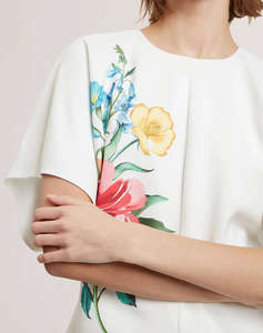 TED BAKER LAHNAA Slouch Sleeve Waisted Top