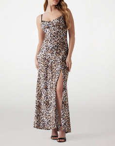 GUESS ADLE LACE NECKLINE LONG DRESS ROCHIE DE DAMA