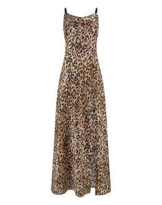 GUESS ADLE LACE NECKLINE LONG DRESS ROCHIE DE DAMA