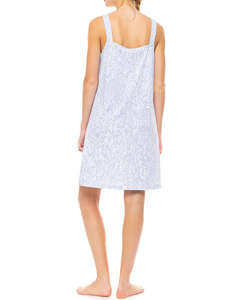 PINK LABEL NIGHTGOWN ICE BLUE FLEUR
