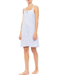 PINK LABEL NIGHTGOWN ICE BLUE FLEUR