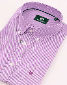 THE BOSTONIANS CAMASA ACORN POPLIN REGULAR FIT Stripe POPLIN Button-down Regular Fit