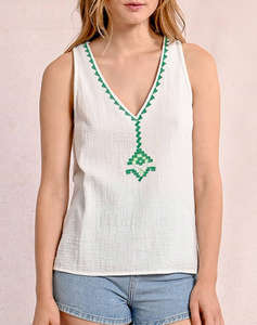 MOLLY BRACKEN LADIES WOVEN TOP
