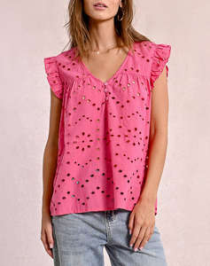 MOLLY BRACKEN LADIES WOVEN TOP