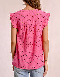 MOLLY BRACKEN LADIES WOVEN TOP