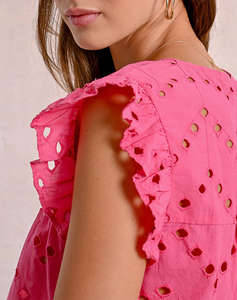 MOLLY BRACKEN LADIES WOVEN TOP