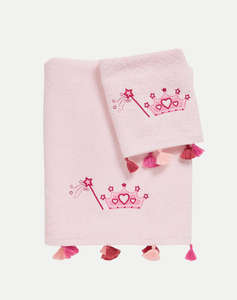 DAS 4963 SET PROSOAPE 2 BUCATI CU BRODERIE BABY SMILE (Dimensiuni : 30 x 50 & 70 x140)
