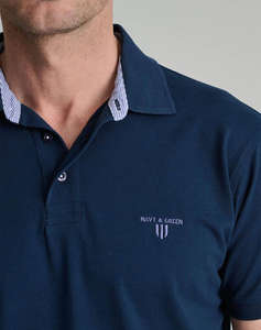 NAVY&GREEN BLUZA POLO