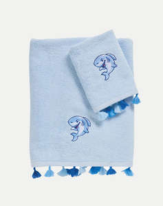 DAS 4966 SET PROSOAPE 2 BUCATI CU BRODERIE BABY SMILE (Dimensiuni : 30 x 50 & 70 x140)