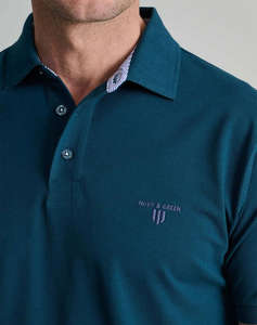 NAVY&GREEN BLUZA POLO