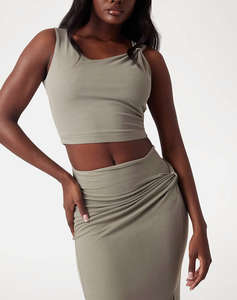 GUESS AIMEE SS JEWEL DRAP TOP DE DAMA TRICOTAT