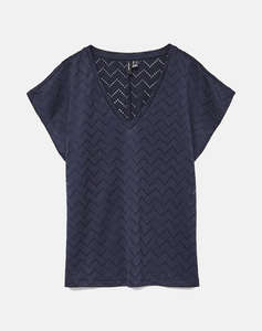 VERO MODA VMTHAS SS V-NECK TOP JRS GA VO