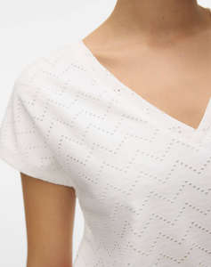 VERO MODA VMTHAS SS V-NECK TOP JRS GA VO