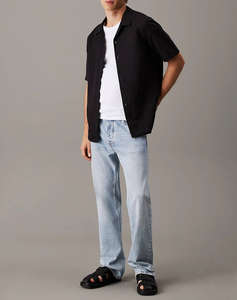 CALVIN KLEIN LINEN COTTON CUBAN S/S SHIRT