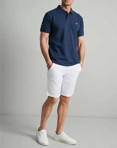NAVY&GREEN BLUZA PIQUE POLO, CUSTOM FIT
