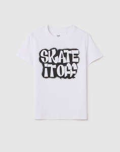 OVS SS T-SH 1 COL PRINT-WH