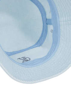 CALVIN KLEIN EMBRO MONOGRAM DENIM BUCKET HAT