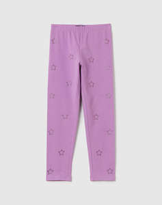 OVS LEGGINGS SOLID W/STRASS