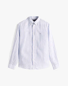 TOMMY HILFIGER LINEN ESSENTIAL STRIPE RF SHIRT