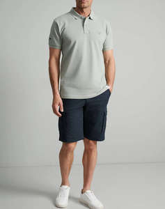 NAVY&GREEN BLUZA PIQUE POLO, CUSTOM FIT