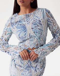 GUESS LS ANASTASIA LACE TOP BLUZA DE DAMA
