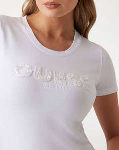 GUESS CN SS LOGO SEGQUINS TEE BLUZA DE DAMA