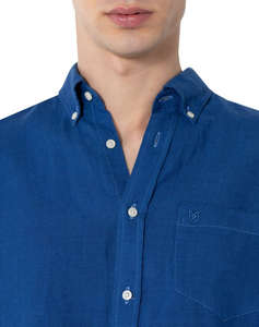THE BOSTONIANS CAMASA DIN IN REGULAR FIT Plain LINEN Button-down Regular Fit