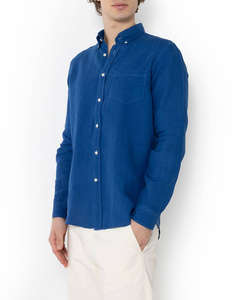 THE BOSTONIANS CAMASA DIN IN REGULAR FIT Plain LINEN Button-down Regular Fit
