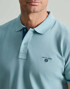 NAVY&GREEN BLUZA PIQUE POLO, YOUNG LINE