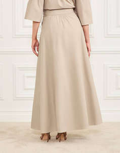 GUESS MARCIANO PAT LONG SKIRT - LIGHT STR COTTON POPELIN 110 FUSTA DE DAMA