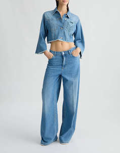 LIU JO WHITE_WA5D11__PANT.FLARE FROG H.W. PANTALONI DE DAMA