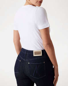 GUESS MARCIANO CANDY RN SS TSHIRT - ORG COTTON STRETCH JERSEY 180 BLUZA DE DAMA