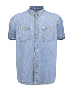 GUESS JEANS GJ REGULAR SS DENIM - ECO ORG CO 7074 RG INDIGO CAMASA DE BARBATI