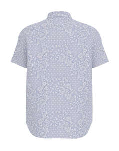 GUESS JEANS GJ SS REG PKT COLLAR - ORG CO LIGHT PRINTED POPELINE CAMASA DE BARBATI