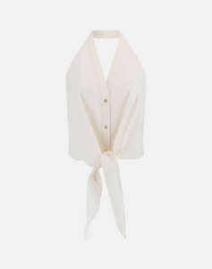 GUESS MARCIANO PAT KNOT TOP - LIGHT STR COTTON POPELIN 110 CAMASA DE DAMA