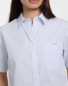 GUESS JEANS GJ SS CAMP COLLAR BO - ORGANIC YD LIGHT COTTON POPLIN CAMASA DE DAMA