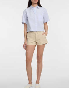 GUESS JEANS GJ SS CAMP COLLAR BO - ORGANIC YD LIGHT COTTON POPLIN CAMASA DE DAMA