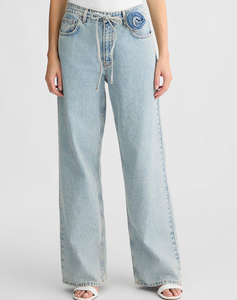 LIU JO DENIM_UA5D72_PANT.BAGGY ROSE REG.W. PANTALONI DE DAMA