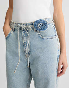 LIU JO DENIM_UA5D72_PANT.BAGGY ROSE REG.W. PANTALONI DE DAMA