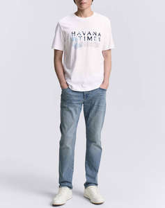 TOM TAILOR PRINTED T-SHIRT BLUZA DE BARBATI