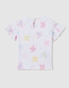 OVS T-SHIRT AOP MARINE