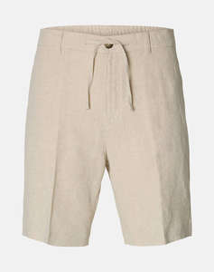SELECTED SLHREGULAR-LEROY LINEN BLD SHORTS NOOS