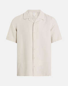 CALVIN KLEIN LINEN COTTON CUBAN S/S SHIRT