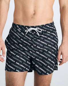 KARL LAGERFELD DIAGONAL AOP SHORT BOARDSHORTS